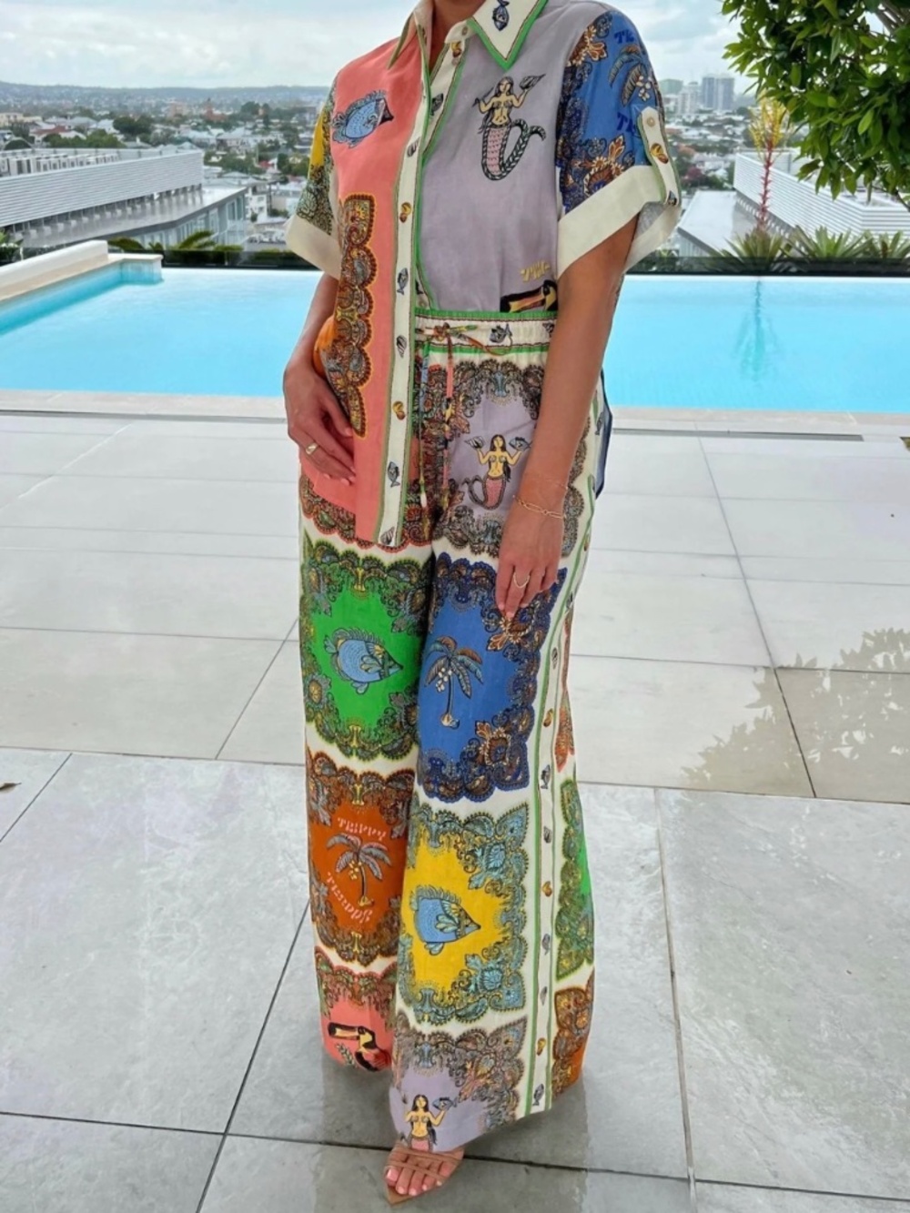 Causal Print Two Piece Set